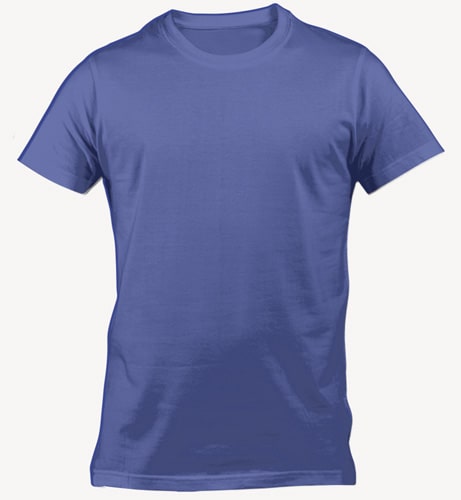 T-shirts med tryckt – Blå